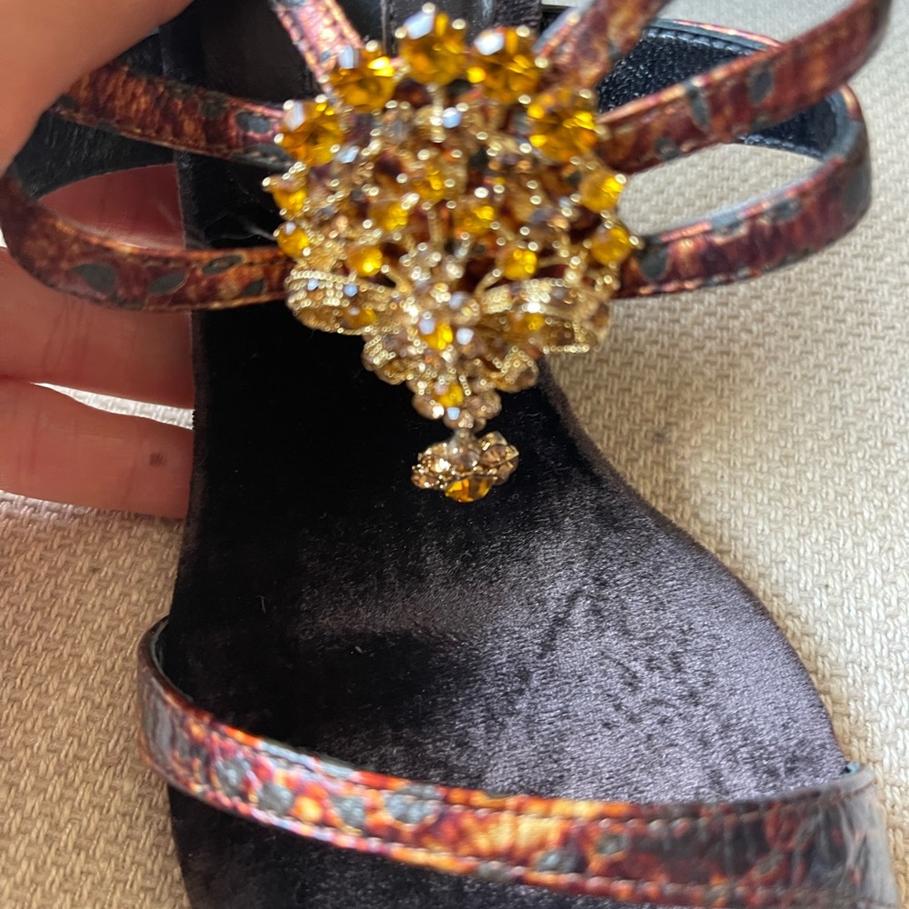 Laundry By Shelli Segal Black Jeweled Crystal